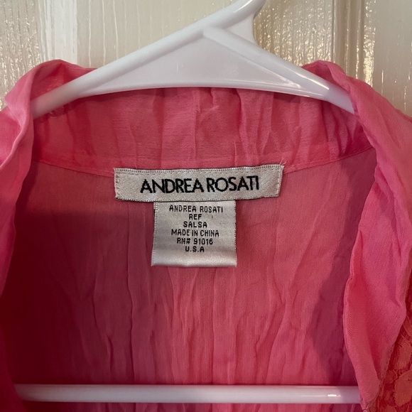 Andrea Rosati Pink Ribbed Ruffled Blouse - Picture 2 of 4